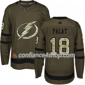 Adidas Maillot de Hockey Tampa Bay Lightning Ondrej Palat 18 2017-2018 Camo Vert Authentic - Homme